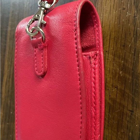 Cell Phone Carrying Case Pink Leather With Carry Strap 4.5” x 2 7/8” x 1” Inic - Picture 3 of 13